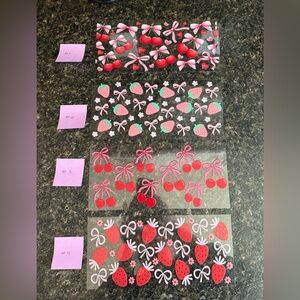 CUSTOM - See decals! 16oz Glass Cup with Bamboo Lid, Straw & Straw Cleaner